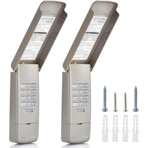 2 Pack Garage Door Opener Keypad Compatible with LiftMaster 877MAX Chamberlain LiftMaster Craftsman Garage Door Openers Since 1993Wireless Keypad Keyless Entry