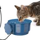 NAMSAN Small Heat Pet Bowl for Cats Rabbits Indoor, 0.6L Heated Water Bowl, Water & Food Thermal-Bowl for Dog Cage, Hanging Kennel Dish, USB Cable, Self-Assembly