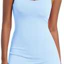 Tennis Dress for Women with Built-in Shorts & Pockets Athletic Golf Dress for Exercise Sports (Blue, M)