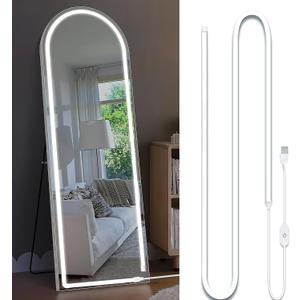 ZSLAIFU LED Vanity Lights for Mirror, Hollywood Style Makeup Lighting, 13.2FT White Strip Lights for Mirror, Dimmable Makeup Vanity Light Strip for Bathroom, Dressing Table and DIY Lighting