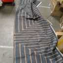 Lahome Neutral Geometric 8x10 Outdoor Rug, Black Washable Rug for Living Room Dining Room, Farmhouse Rhombus Non Slip Non Shedding Indoor Outdoor Carpet for Backyard Deck Office Classroom Decor