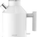ASCOT Electric Kettle, Plastic-Free Stainless Steel Tea Kettle 1.5L 1500W Retro Tea Heater & Boiling Water, Auto Shut-Off and Boil-Dry Protection (White)