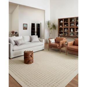 Loloi Chris Loves Julia x Polly Collection POL-01 Ivory/Natural 7'-9" x 9'-9" Area Rug