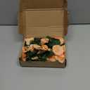 Fake Flowers for Floating Candles Centerpiece Artificial Rose Centerpieces Faux Flower Stem Vase Fillers for Wedding Dinning Table Party Home Decoration 9Pcs 6.8in, Orangish