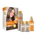 KATIVA Brazilian Keratin Straightening Kit - Alisado Brasileo Keratina + Potion 4 Heat Protectant Serum, Smoothing, Anti Frizz, Hyaluronic Acid, Argan Oil, Vegan, Up to 12 Weeks