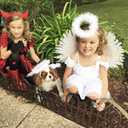 BohoSM Angel Costume Wings and Halo Adult White Angel Costumes Wings for Girls Kids Party Children's Boys Halloween Christmas (White)