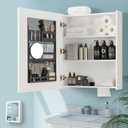 Bathroom Mirror Cabinet - Large Single Door 24x30 inchs Wall Cabinet Bathroom Vanity Mirror Cabinet with Facial Tissues Slot and Multifunctional Storage Area