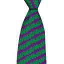 Buckle-Down DC Comics Tie, Necktie, Joker Hahaha Repeat Purple Green, Standard Length