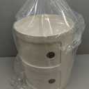 Round Bedside Table/Side Table Storage, 2 Tier