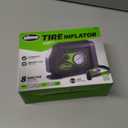 Slime 40050 Tire Inflator, Portable Car Air Compressor, with Analog 100 psi Dial Gauge, Long Hose and LED Light, 12V, 8 min Inflation