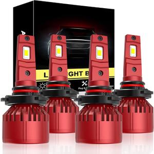 High Brightness 9005 Bulbs for Can Am Renegade 500 570 Maverick max Commander 800 800R 1000 1000R Lights 6500K Cool White HB3 Replacement UTV Fog Light Plug and Play, Pack of 2