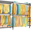 SEMHOR E01 Expandable Heavy Duty Clothes Rack, Free Standing Closet System
