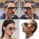 JOVAKIT Fashion Square Blue Light Glasses for Men Women Square Aviator Glasses Style Computer Eyeglasses Anti Eyestrain (01 Tortoise)