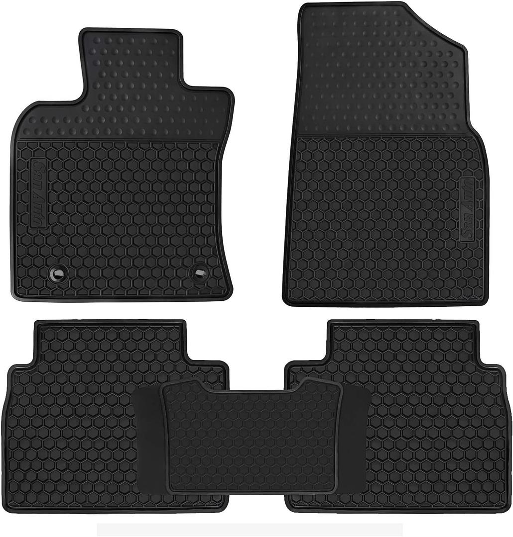 Car Floor Mats Custom Fit for Toyota Camry 8th 2018 2019 2020 2021 2022 2023 2024 Full Black Rubber Car Floor Liners Set All Weather Season Protection Heavy Duty Odorless
