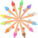 Outus 12 Pieces Summer Ice Cream Pen Novelty Cute Ink Assorted Color Writing Pen Ice Cream Cone Party Favors Summer Graduation Gift for Classroom Prize Gifts Office Birthday Party Supplies