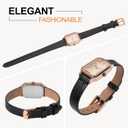 ANNEFIT Women's Leather Watch Band 10mm 12mm 13mm 14mm 15mm 16mm 18mm 20mm, Lizard Grain Slim Thin Replacement Strap