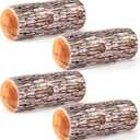 Huwena 4 Pcs Wood Pillows Tree Stump Decorative Round Throw Pillows 3D Digital Print Wood Trunk Stump Cylinder Cushion for Home Sofa Living Room Decor, 15.8 x 5.5 Inch