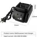 18V 21V Li-ion Battery Charger US Plug Replacement Lithium Battery Charger for Makita BL1815 BL1850 BL1830 BL1415