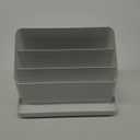 BLUE GINKGO Desk Organizer Korean-Made Office Storage for Pens, Notes, Mail, and Supplies (White)