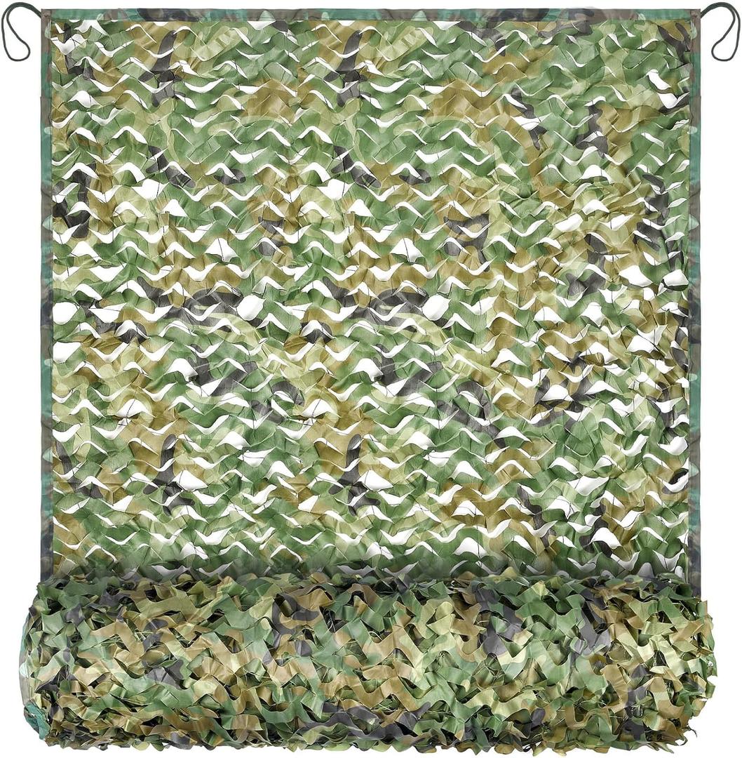 Camo Netting Camouflage Netting 6.5ft10ft,10ft10ft, 20ft20ft,with Mesh Backing, Hunting Blind Nets, Sunshade Canopy, Army Tarp Fence Net for Party Decoration, Photograph and Car Cover