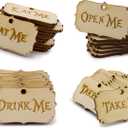 Summer-Ray 80pcs Alice in The Wonderland Wooden Party Favor Tags (Mixed Lot)
