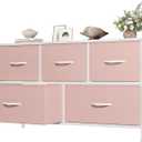 OLIXIS Fabric Dresser for Bedroom, Wide Chest of Drawer for Clothes Storage, 11.8"D x 39.4"W x 20.9"H