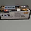 Amico 12 Pack 4 Inch 5CCT Ultra-Thin LED Recessed Dimmable Can/Ceiling Light with Junction Box, 2700K/3000K/3500K/4000K/5000K Selectable, 11W Eqv 70W, 800LM High Brightness Wafer Downlight - ETL&FCC (White)