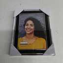 Malden International Designs Black Sleek With Silver Inside Border Picture Frame, 5x7, Black