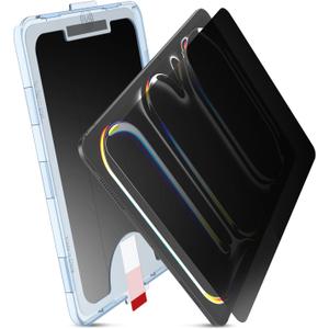 MOBDIK Privacy Screen Protector Compatible with iPad Pro 11 Inch M5 2025 / M4 2024, Anti Spy, 9H Tempered Glass, EZ Kit 1 Pack