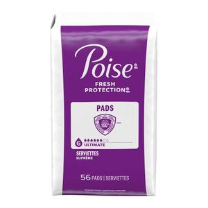 Poise Incontinence Pads for Women, 6 Drop Ultimate Jordan 56ct