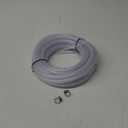 DAVCO 1/4" ID - 25 ft Heavy Duty Braided Clear Plastic Vinyl Tubing, Flexible High Pressure Reinforced PVC Plastic Tube Hose, Non-toxic, BPA Free, with 2 Stainless Clamps