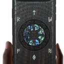 Carveit Magnetic Case for iPhone Air Case, Wood Artisan Engraved & Handmade Shell Inlaid, TPU Shockproof Cover, Compatible with MagSafe 17 Air Wireless Chargers (The Shield of Dragons-Blackwood) (Viking Valor-Black)