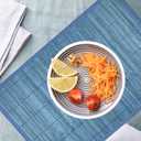 ANDSTAR Bamboo Placemats Set of 8 Non-Slip Waterproof - 12x18 Inch Reusable Table Mats for Kitchen Dining, Eco-Friendly Thick Heat Resistant Dishwasher Safe Home Decor (Green)