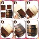 Cinnvoice 6 Pcs Wooden Centerpieces for Tables Baby Shower Decorations Tabletop Boxes Party Favor for Birthday Baby Shower Wedding Garden Tea Party (Wood Barrel)