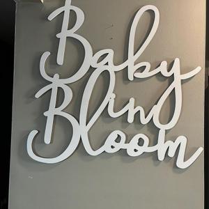 5 x Baby in Bloom Sign,Baby Shower Sign Baby in Bloom Party Decor Backdrop for Boy or Girl Baby Shower Gender Reveal 1st Birthday(12inch*12inch)