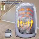 Smartmak Portable Sauna Tent, Foldable One Person Full Body Spa for Detox Therapy Without Steamer - Grey