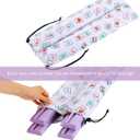 Mahjong Racks with Pushers, Purple Wooden American Mahjong Tile Pushers and Racks Set of 4, with White Printed Mahjong Racks Drawstring Bag, Mahjong Accessories (19.68 Inches), 19.68" L x 2.55" W x 1.06" H