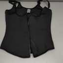 Nebility Waist Trainer for Women Corset Shapewear with Zipper Women's Waist Cincher Tank Top with Adjustable Straps (Black, XL)