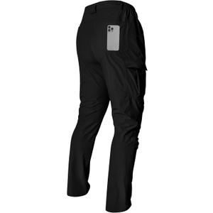 Mens Work Pants Hiking Cargo Waterproof Breathable Lightweight Stretch Quick Dry Outdoor Summer Pants (38, Black)