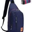 Peicees Small Sling Backpack Waterproof Unisex Shoulder Bag Chest Crossbody Daypack