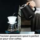 Chefman Gooseneck Electric Kettle, 0.8L Pour Over Tea Kettle for Coffee and Tea, One-Touch Operation, Boil-Dry Protection, Auto Shut-Off, Ultra-Fast Hot Water Boiler Black
