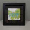 Trademark Fine Art Letterpress Joy Artwork by Sue Schlabach, 16 by 16-Inch, Matte Black (16L" x 16W")
