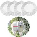 5 pcs Sublimation Wind Spinner Blanks 10 INCH Round Sublimation Blanks Products Stainless Steel Metal Indoor Outdoor Garden Decoration for Heat Press Transfer Sublimation Blank Gift