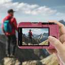 Silicone Case for Canon EOS R50 V Digital Camera with 2PCS Screen Protector and Lanyard Canon EOS R50 V case -red