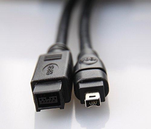 Firewire High Speed Premium DV to Firewire Cable 800 1394B 800-400 IEEE 9 Pin Male to 4 Pin Male Cable 6FT for Mac Pro, MacBook Pro, Mac Mini, iMac PC,Digital Cameras, SLR (9 Pin to 4 Pin)