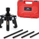 Orion Motor Tech Harmonic Balancer Puller Kit, Adjustable 3-Jaw Puller Set for Removing Harmonic Dampers & Balancers, 3-Jaw Pulley Puller Set Compatible with Chevy GM Chrysler Cadillac Ford More (black)