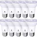 10 Pack PAR20 Outdoor LED Flood Light Bulb 8W 75 Watt Equivalent 500 Lumens Dimmable Waterproof E26 6000K Daylight LED Flood Light Bulbs for Security Led Spotlight Indoor Recessed Light Bulbs