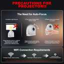 Auto Focus Mini Projector Support 4K 1080P, Built-in APPS & Auto Keystone 270 Rotatable, Portable Projector with WiFi and Bluetooth, Home Theater Outdoor Movie Bedroom Projector, 350 ANSI Lumens (white)