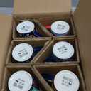 Glowworm Coffee Mugs Set of 6, 16 oz Ceramic Coffee Mug with Handle, Large Coffee Cups for Latte, Cappuccino, Milk Dishwasher & Microwave Safe, Bohemian