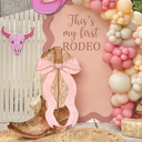 Geetery 4ft My First Rodeo Birthday Decoration Western Cowgirl Boots Backdrop My 1st Rodeo Balloon Arch with Pink Bows Cowgirl 1st Birthday Party Supplies for Baby Shower Bachelorette Wedding Supplies